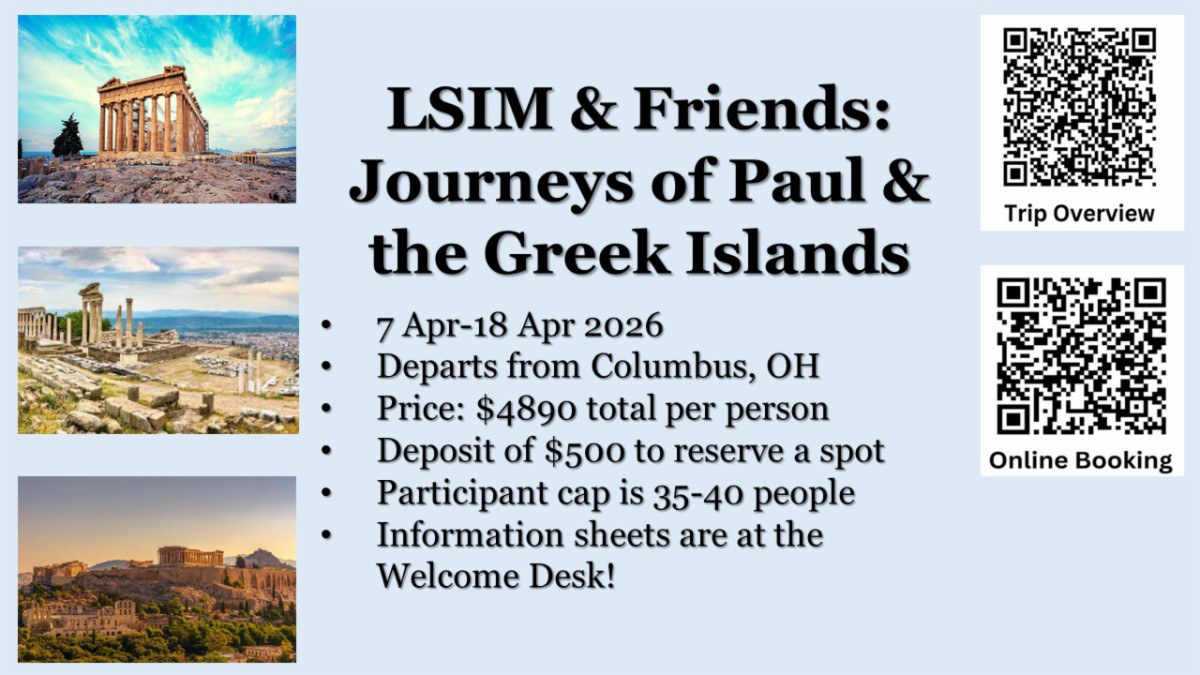 LSIM & Friends: Journeys of Paul & the Greek Islands