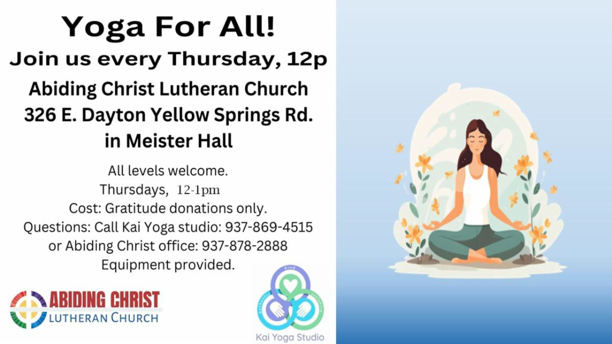 Yoga For All! Every Thursday 12 PM
