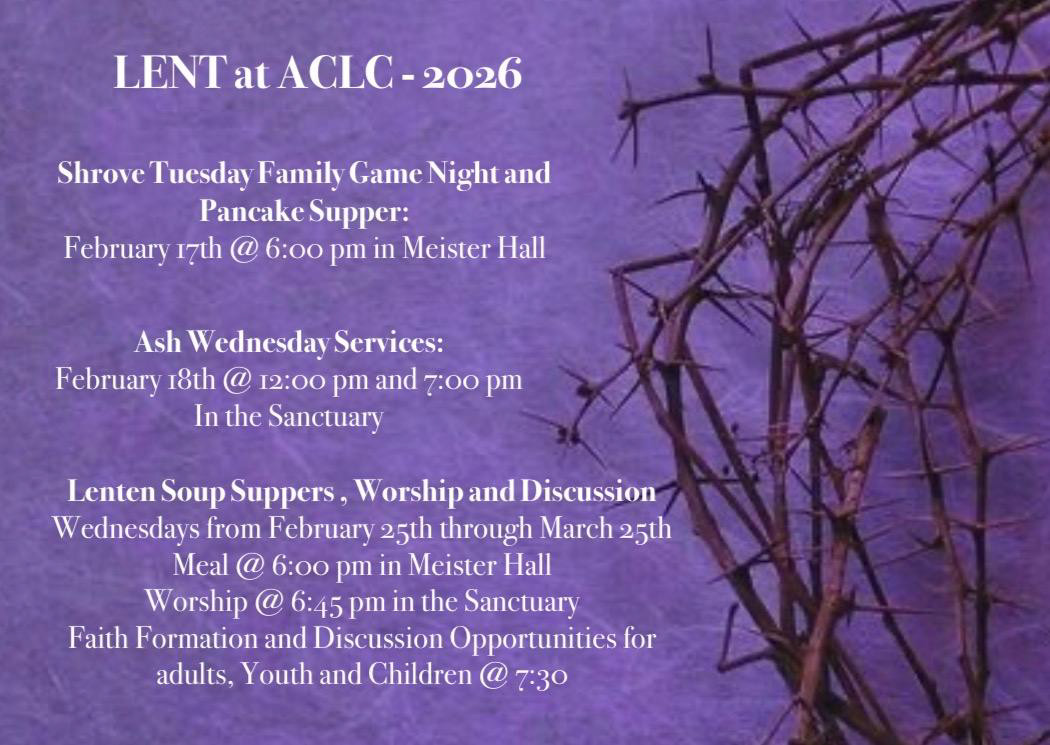 Lent at ACLC 2026