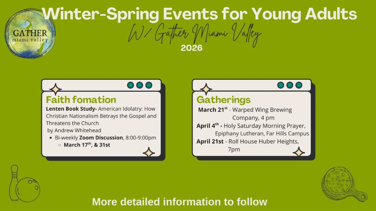 Winter Spring Events for Young Adults 