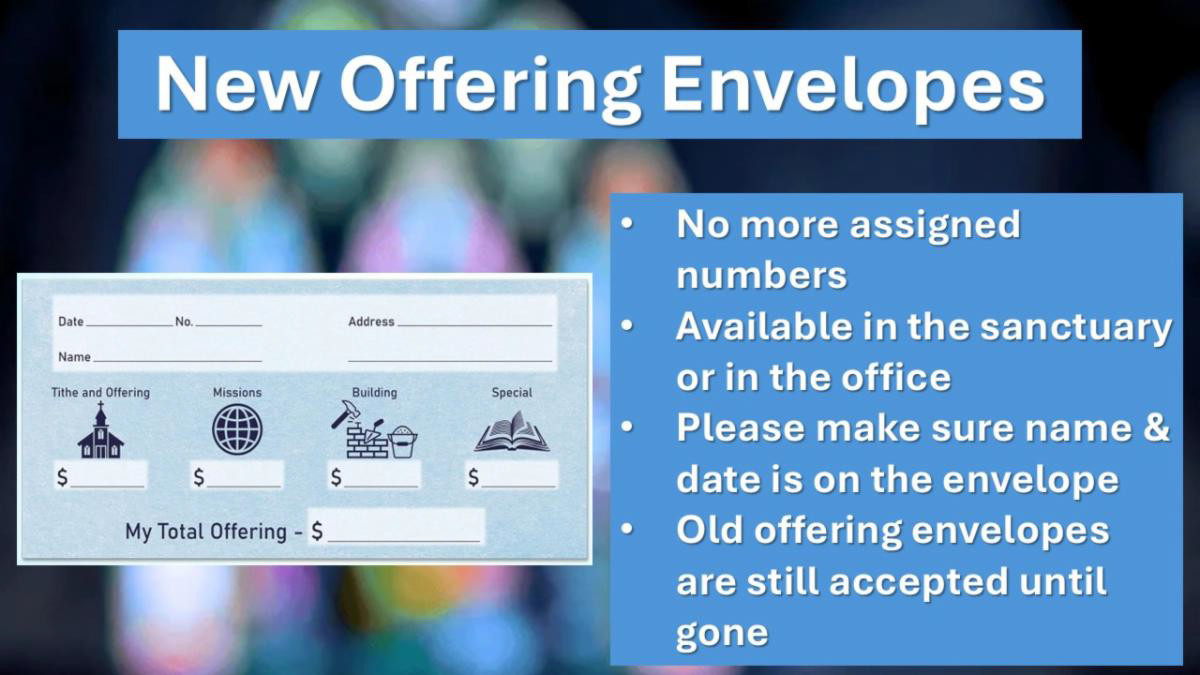New Offering Envelopes