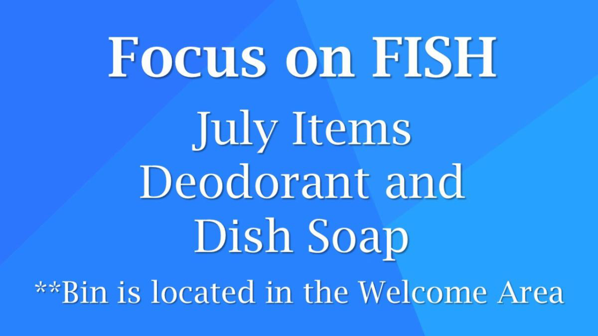 Focus on Fish July Items Deodorant and Dish Soap
